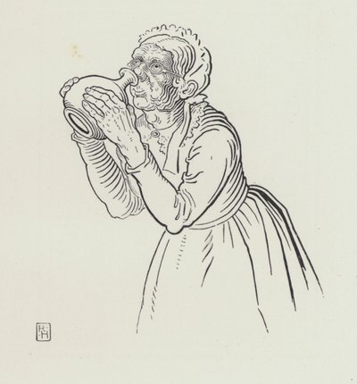 La Vieja y la Jarra de Vino de Richard Heighway