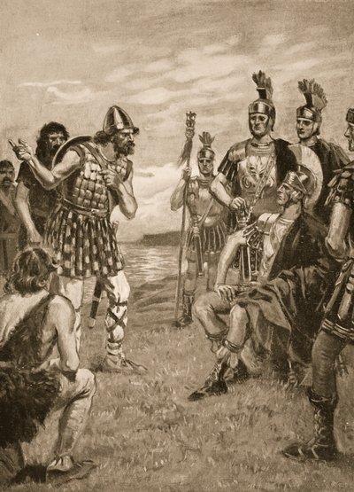 Agrícola recibe a un rey irlandés, ilustración de 