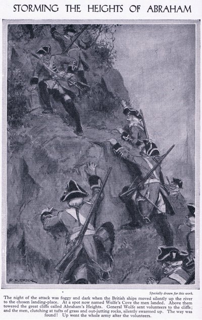 Asalto a las alturas de Abraham, c.1950 de Richard Henry Brock