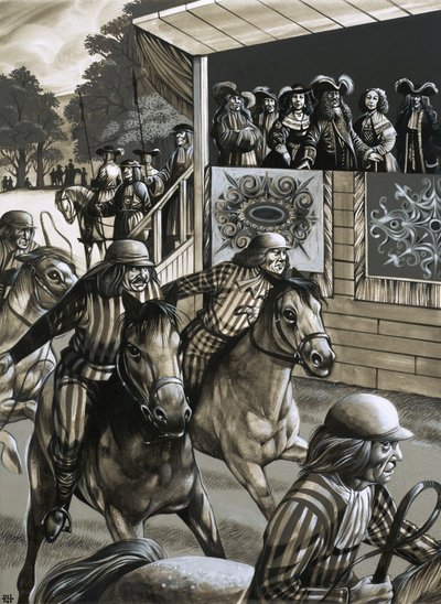 Carlos II y sus amigas disfrutan de un día en las carreras de Newmarket de Richard Hook