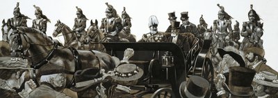 Las multitudes abuchearon al rey Eduardo cuando atravesó París en su coche de Estado. de Richard Hook