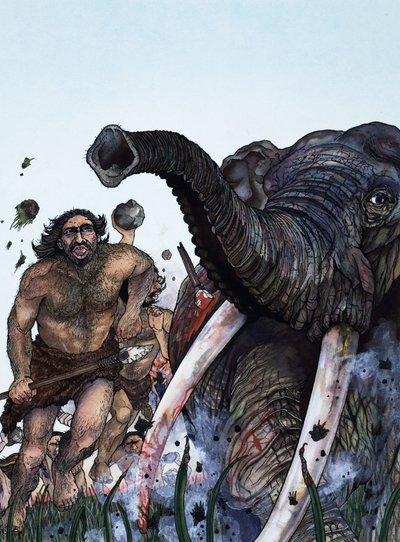 Cazadores de la Edad de Piedra de Richard Hook