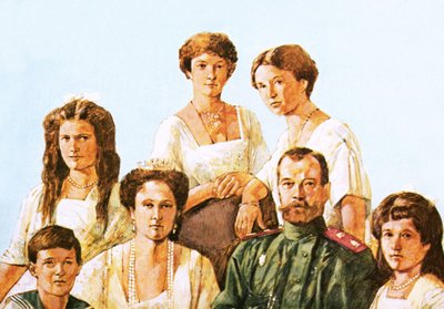 El zar Nicolás II con esta familia de Richard Hook