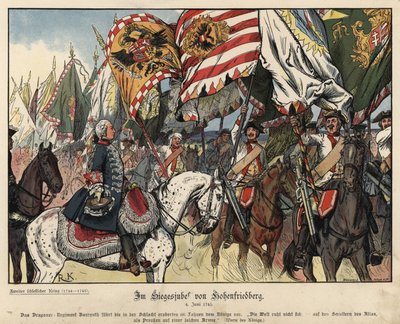 Celebrando la victoria en la Batalla de Hohenfriedeberg de Richard Knoetel