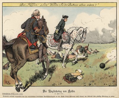 Federico el Grande en la batalla de Kolin de Richard Knoetel