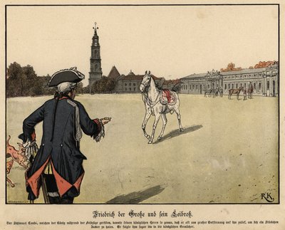Federico el Grande de Prusia y su caballo favorito de Richard Knoetel