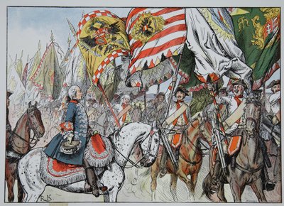 En la euforia de la victoria, Hohenfriedberg, 4 de junio de 1745 de Richard Knoetel