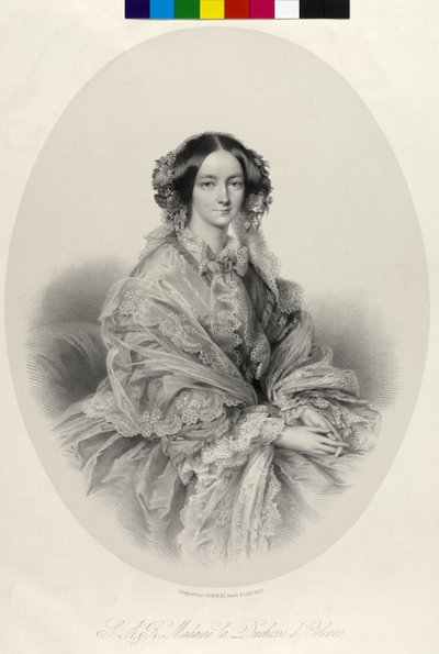 Duquesa de Mecklemburgo-Schwerin Helen (litografía) de Richard Lauchert