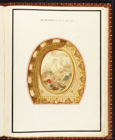 Techo de la Sala de Espectáculos, del Recueil des plans du Petit Trianon por Richard Mique (1728-94) de Richard Mique