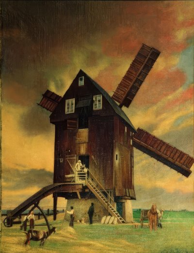 Antiguo molino de viento en Roitzsch, cerca de Wurzen de Richard Mueller