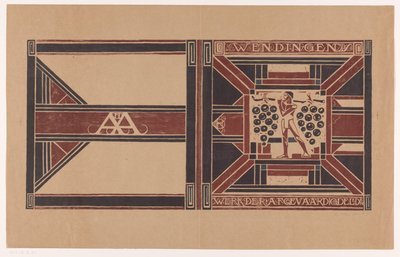 Diseño de portada para: Wendingen, 1921
Trabajo de los delegados (título en el objeto) de Richard Nicolaüs Roland Holst (signed by artist)