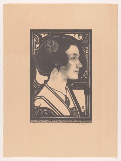 Retrato de una mujer desconocida
Diseño de boceto para retrato en vidriera (título en el objeto) de Richard Nicolaüs Roland Holst (signed by artist)