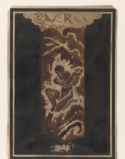 Primer borrador de la encuadernación de About Art, II, de R.N. Roland Holst de Richard Nicolaüs Roland Holst