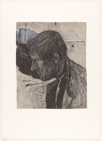 Cabeza de un hombre de lado de Richard Nicolaüs Roland Holst