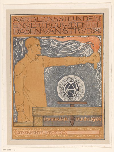 Hombre sosteniendo una antorcha de Richard Nicolaüs Roland Holst