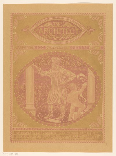 Diseño de portada para: El arquitecto, 1911 de Richard Nicolaüs Roland Holst