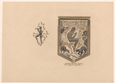 Diseño de portada para: Programa del Concertgebouw de Ámsterdam de Richard Nicolaüs Roland Holst