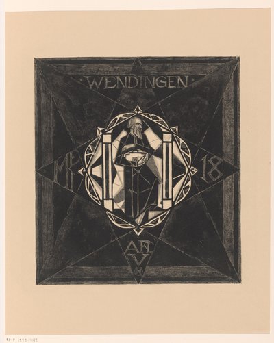 Diseño de portada para: Giros, 1918 de Richard Nicolaüs Roland Holst