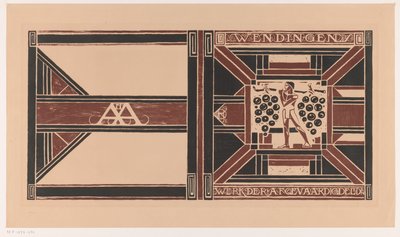 Diseño de portada para: Wendingen, 1921
Trabajo de los delegados (título en el objeto) de Richard Nicolaüs Roland Holst