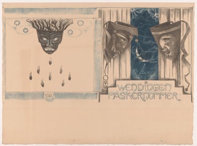 Diseño de portada para: Twists, número de la máscara, 1920 de Richard Nicolaüs Roland Holst