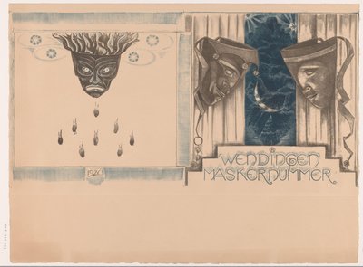 Diseño de portada para: Twists, número de la máscara, 1920 de Richard Nicolaüs Roland Holst
