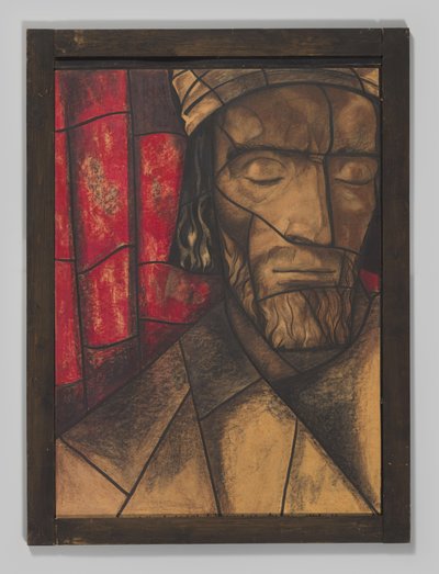 Diseño de la ventana del transepto norte de la catedral de Utrecht de Richard Nicolaüs Roland Holst