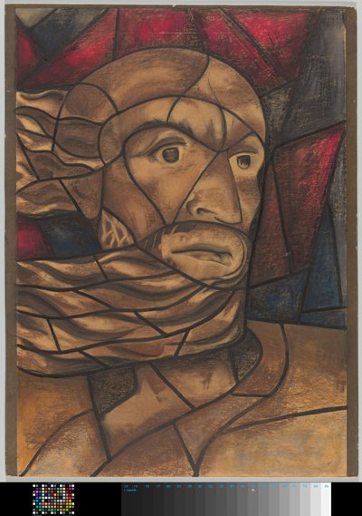 Diseño de la ventana del transepto norte de la catedral de Utrecht de Richard Nicolaüs Roland Holst
