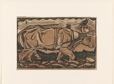 Diseño para pintar Heidemaatschappij, Arnhem: dos ejes de tractor de Richard Nicolaüs Roland Holst