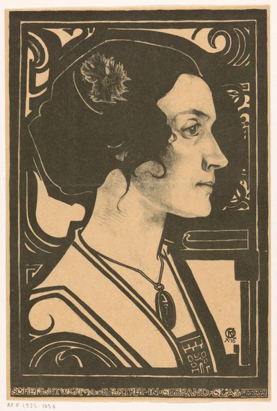 Retrato de una mujer desconocida
Diseño de boceto para retrato en vidriera (título en el objeto) de Richard Nicolaüs Roland Holst