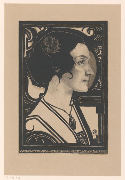 Retrato de una mujer desconocida
Diseño de boceto para retrato en vidriera (título en el objeto) de Richard Nicolaüs Roland Holst