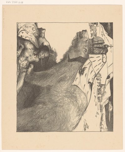 El zar Nicolás II de Rusia en el oso ruso
El oso ruso ruge la paz (título original) de Richard Nicolaüs Roland Holst