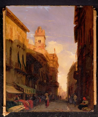 Vista del Palacio del Príncipe Maffei, Verona de Richard Parkes Bonington