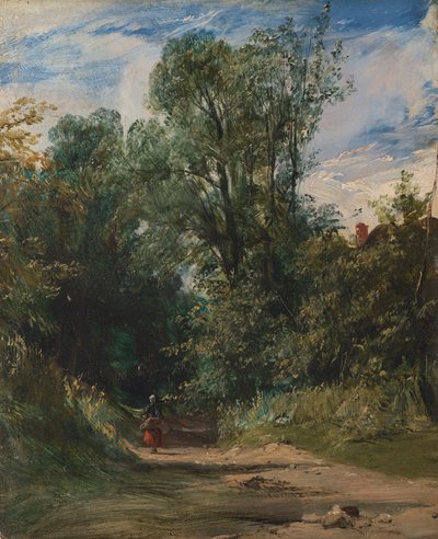Un carril arbolado de Richard Parkes Bonington