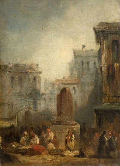 Un pueblo italiano, 1822-28 de Richard Parkes Bonington