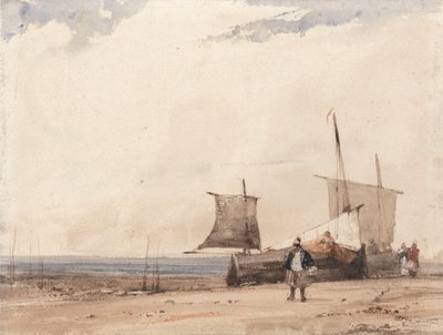 Escena de playa de Richard Parkes Bonington