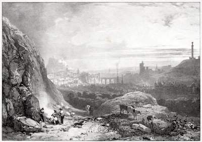 Edimburgo desde la capilla de San Antonio de Richard Parkes Bonington