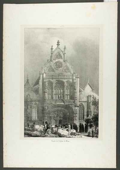 Fachada de la iglesia de Brou de Richard Parkes Bonington