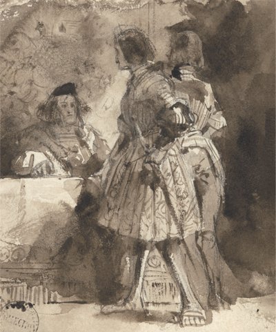 Goetz von Berlichingen ante el magistrado imperial, c.1826 de Richard Parkes Bonington