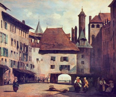 La Place du Molard, c.1830 de Richard Parkes Bonington