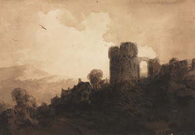 Paisaje con castillo en ruinas de Richard Parkes Bonington