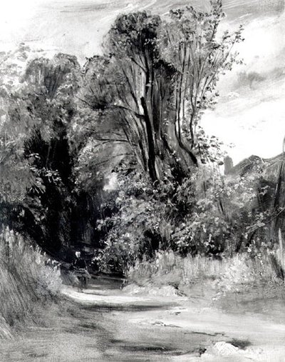 Camino a través de un bosque de Richard Parkes Bonington