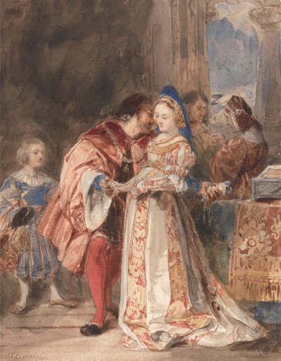Porcia y Bassanio de Richard Parkes Bonington