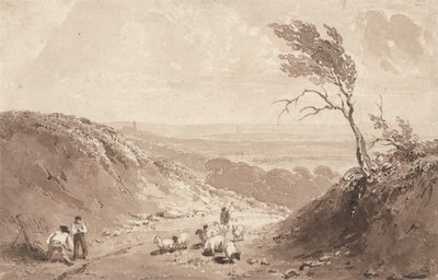 Trabajadores de Carretera, cerca de Lillebonne de Richard Parkes Bonington