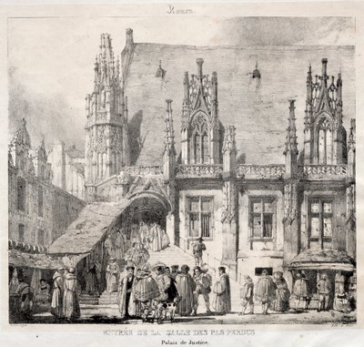 Rouen: Entrada de la Sala de los Pasos Perdidos, Palacio de Justicia de Richard Parkes Bonington