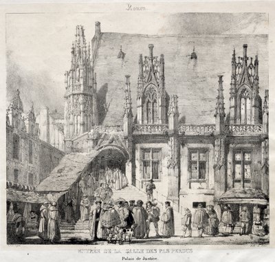 Rouen: Entrée de la Salle des Pas Perdus, Palais du Justice de Richard Parkes Bonington