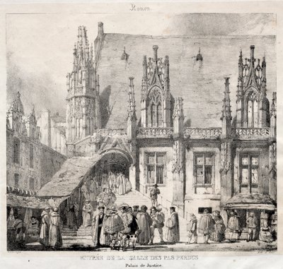 Rouen: Entrada de la Sala de los Pasos Perdidos, Palacio de Justicia, 1824 de Richard Parkes Bonington