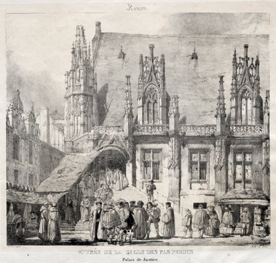 Rouen: Entrada de la Sala de los Pasos Perdidos, Palacio de Justicia de Richard Parkes Bonington
