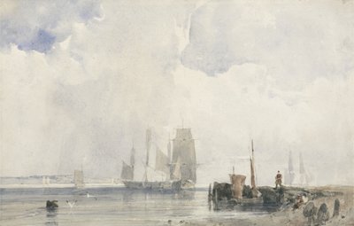 Embarcaciones en un estuario de Richard Parkes Bonington