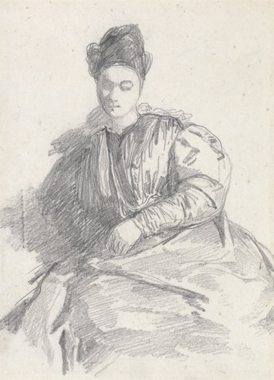 Estudio de una mujer sentada de Richard Parkes Bonington