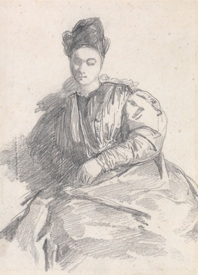 Estudio de una mujer sentada de Richard Parkes Bonington